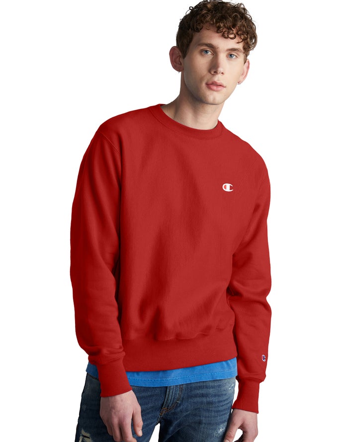 Sudadera Champion Hombre - Reverse Weave Crew ( Rojas ) 3604875-TA